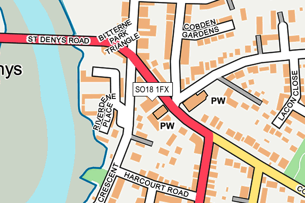 SO18 1FX map - OS OpenMap – Local (Ordnance Survey) SO18 1FX map - OS OpenMap – Local (Ordnance Survey)