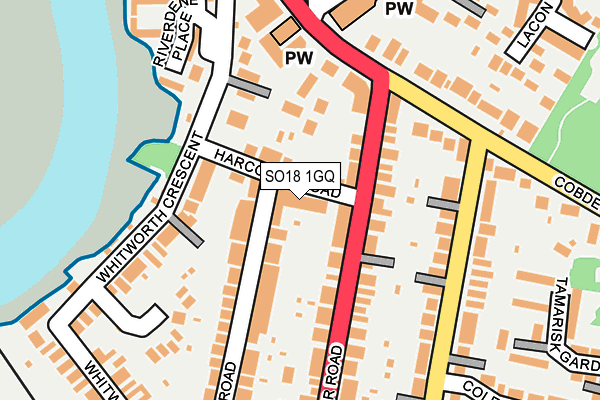 SO18 1GQ map - OS OpenMap – Local (Ordnance Survey) SO18 1GQ map - OS OpenMap – Local (Ordnance Survey)
