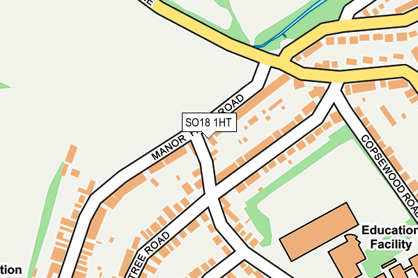 SO18 1HT map - OS OpenMap – Local (Ordnance Survey) SO18 1HT map - OS OpenMap – Local (Ordnance Survey)