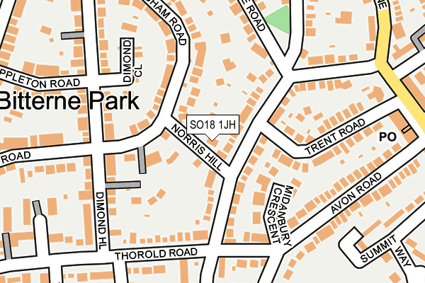 SO18 1JH map - OS OpenMap – Local (Ordnance Survey) SO18 1JH map - OS OpenMap – Local (Ordnance Survey)
