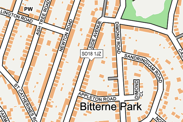 SO18 1JZ map - OS OpenMap – Local (Ordnance Survey) SO18 1JZ map - OS OpenMap – Local (Ordnance Survey)