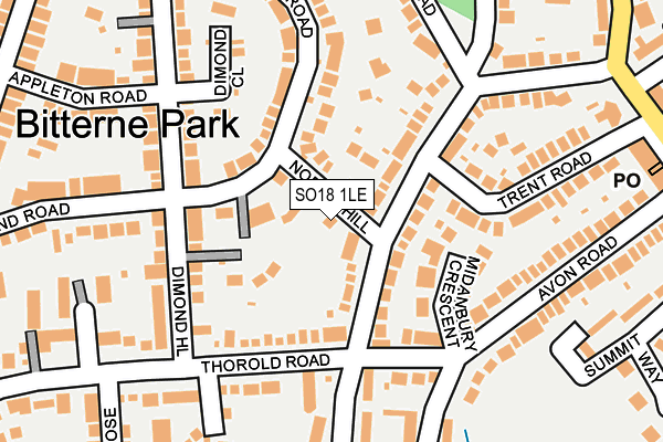SO18 1LE map - OS OpenMap – Local (Ordnance Survey) SO18 1LE map - OS OpenMap – Local (Ordnance Survey)
