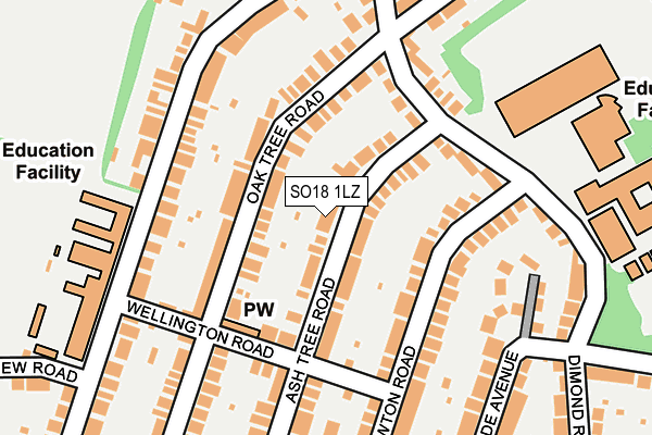 SO18 1LZ map - OS OpenMap – Local (Ordnance Survey) SO18 1LZ map - OS OpenMap – Local (Ordnance Survey)