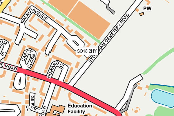SO18 2HY map - OS OpenMap – Local (Ordnance Survey) SO18 2HY map - OS OpenMap – Local (Ordnance Survey)