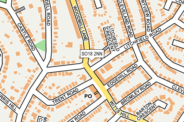 SO18 2NN map - OS OpenMap – Local (Ordnance Survey) SO18 2NN map - OS OpenMap – Local (Ordnance Survey)