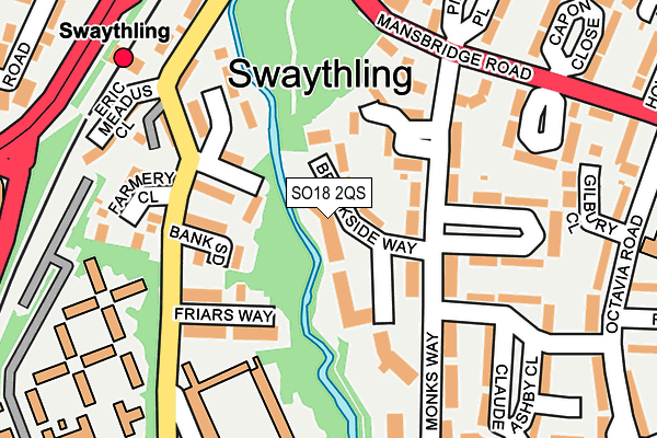 SO18 2QS map - OS OpenMap – Local (Ordnance Survey) SO18 2QS map - OS OpenMap – Local (Ordnance Survey)