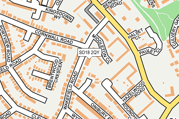 SO18 2QY map - OS OpenMap – Local (Ordnance Survey) SO18 2QY map - OS OpenMap – Local (Ordnance Survey)