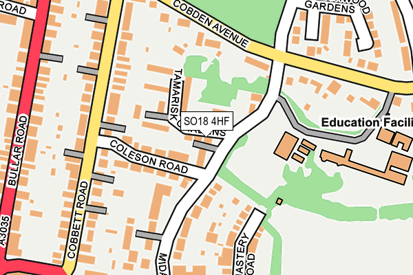 SO18 4HF map - OS OpenMap – Local (Ordnance Survey) SO18 4HF map - OS OpenMap – Local (Ordnance Survey)