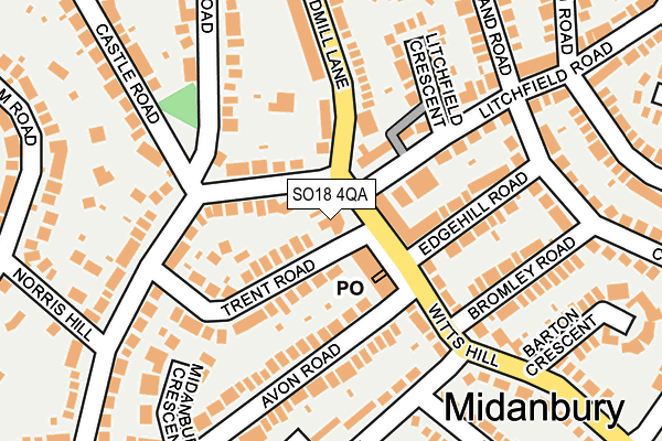 SO18 4QA map - OS OpenMap – Local (Ordnance Survey) SO18 4QA map - OS OpenMap – Local (Ordnance Survey)