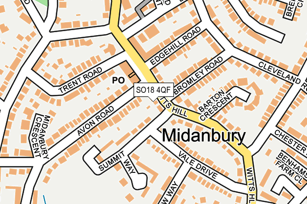 SO18 4QF map - OS OpenMap – Local (Ordnance Survey) SO18 4QF map - OS OpenMap – Local (Ordnance Survey)