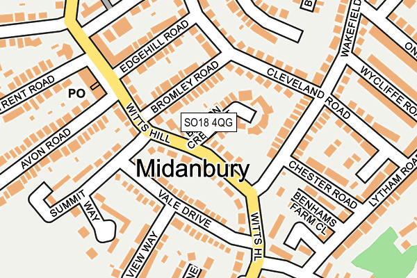 SO18 4QG map - OS OpenMap – Local (Ordnance Survey)
