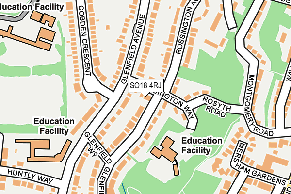 SO18 4RJ map - OS OpenMap – Local (Ordnance Survey) SO18 4RJ map - OS OpenMap – Local (Ordnance Survey)