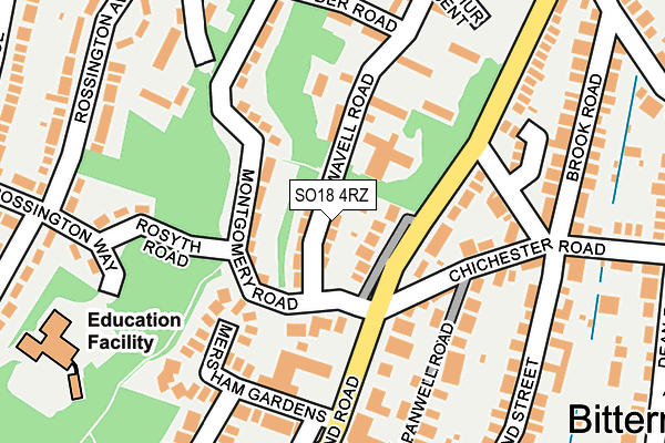 SO18 4RZ map - OS OpenMap – Local (Ordnance Survey) SO18 4RZ map - OS OpenMap – Local (Ordnance Survey)