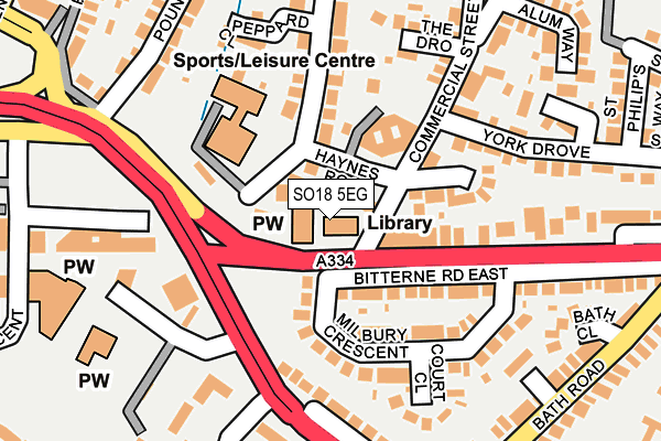 SO18 5EG map - OS OpenMap – Local (Ordnance Survey) SO18 5EG map - OS OpenMap – Local (Ordnance Survey)