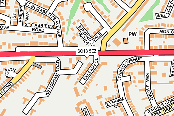 SO18 5EZ map - OS OpenMap – Local (Ordnance Survey) SO18 5EZ map - OS OpenMap – Local (Ordnance Survey)