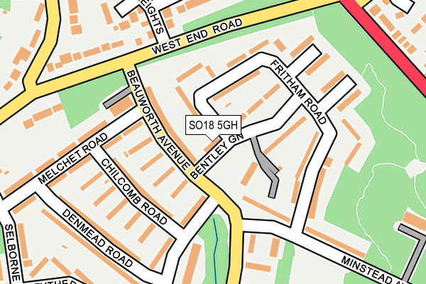 SO18 5GH map - OS OpenMap – Local (Ordnance Survey) SO18 5GH map - OS OpenMap – Local (Ordnance Survey)