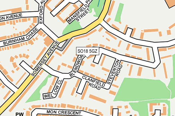SO18 5GZ map - OS OpenMap – Local (Ordnance Survey) SO18 5GZ map - OS OpenMap – Local (Ordnance Survey)