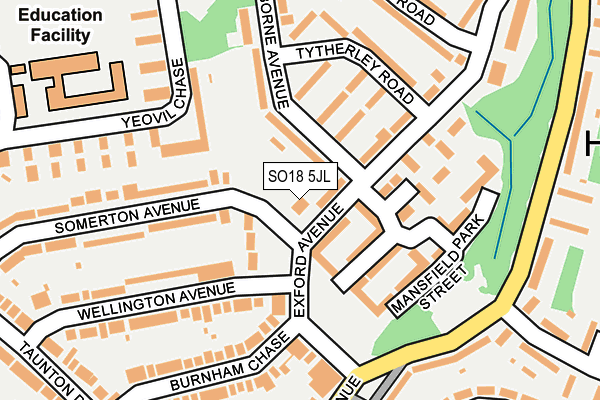 SO18 5JL map - OS OpenMap – Local (Ordnance Survey) SO18 5JL map - OS OpenMap – Local (Ordnance Survey)
