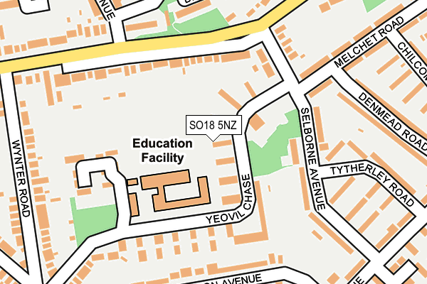 SO18 5NZ map - OS OpenMap – Local (Ordnance Survey) SO18 5NZ map - OS OpenMap – Local (Ordnance Survey)
