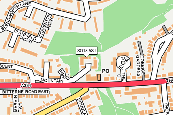 SO18 5SJ map - OS OpenMap – Local (Ordnance Survey) SO18 5SJ map - OS OpenMap – Local (Ordnance Survey)
