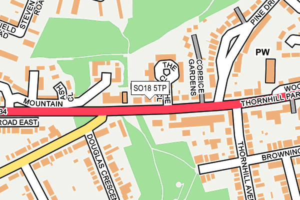 SO18 5TP map - OS OpenMap – Local (Ordnance Survey) SO18 5TP map - OS OpenMap – Local (Ordnance Survey)