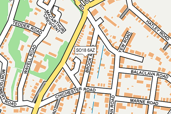 SO18 6AZ map - OS OpenMap – Local (Ordnance Survey) SO18 6AZ map - OS OpenMap – Local (Ordnance Survey)