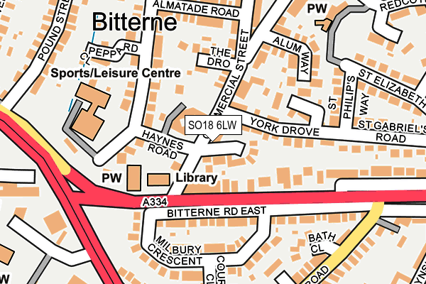 SO18 6LW map - OS OpenMap – Local (Ordnance Survey) SO18 6LW map - OS OpenMap – Local (Ordnance Survey)