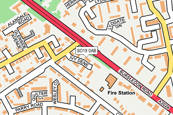 SO19 0AB map - OS OpenMap – Local (Ordnance Survey) SO19 0AB map - OS OpenMap – Local (Ordnance Survey)