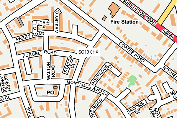 SO19 0HX map - OS OpenMap – Local (Ordnance Survey) SO19 0HX map - OS OpenMap – Local (Ordnance Survey)