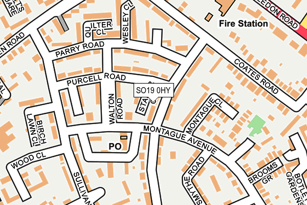 SO19 0HY map - OS OpenMap – Local (Ordnance Survey) SO19 0HY map - OS OpenMap – Local (Ordnance Survey)