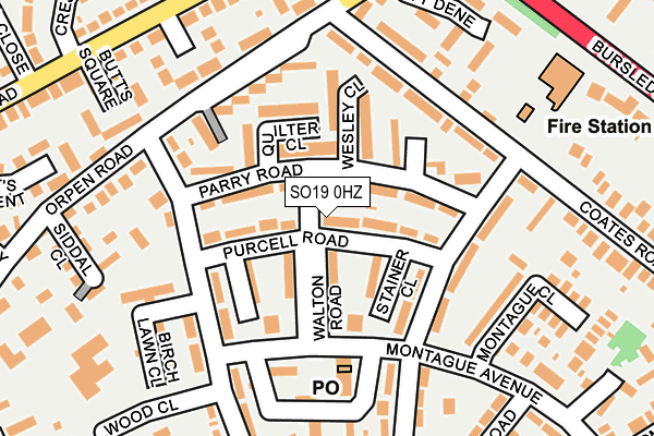 SO19 0HZ map - OS OpenMap – Local (Ordnance Survey) SO19 0HZ map - OS OpenMap – Local (Ordnance Survey)