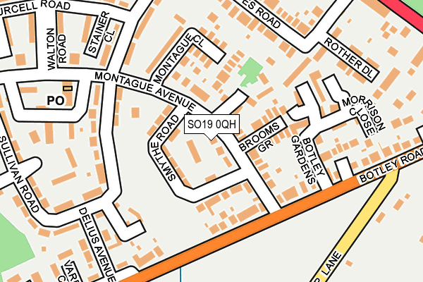 SO19 0QH map - OS OpenMap – Local (Ordnance Survey) SO19 0QH map - OS OpenMap – Local (Ordnance Survey)
