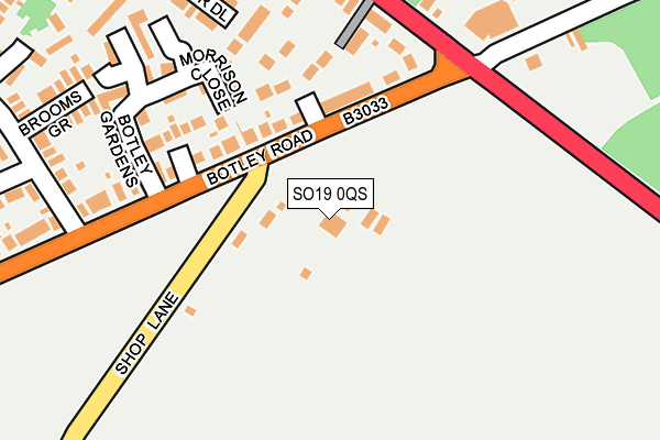 SO19 0QS map - OS OpenMap – Local (Ordnance Survey) SO19 0QS map - OS OpenMap – Local (Ordnance Survey)
