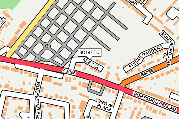 SO19 0TQ map - OS OpenMap – Local (Ordnance Survey) SO19 0TQ map - OS OpenMap – Local (Ordnance Survey)