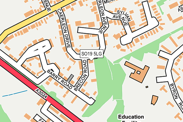 SO19 5LG map - OS OpenMap – Local (Ordnance Survey) SO19 5LG map - OS OpenMap – Local (Ordnance Survey)