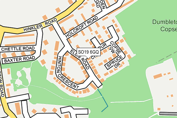 SO19 6GQ map - OS OpenMap – Local (Ordnance Survey) SO19 6GQ map - OS OpenMap – Local (Ordnance Survey)