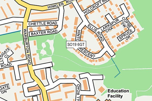 SO19 6GT map - OS OpenMap – Local (Ordnance Survey) SO19 6GT map - OS OpenMap – Local (Ordnance Survey)