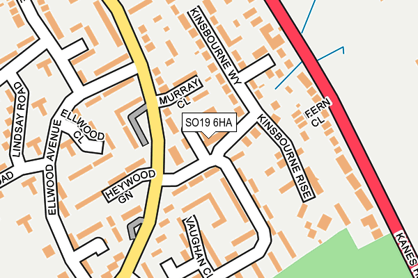 SO19 6HA map - OS OpenMap – Local (Ordnance Survey) SO19 6HA map - OS OpenMap – Local (Ordnance Survey)