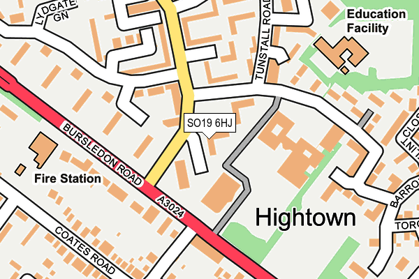 SO19 6HJ map - OS OpenMap – Local (Ordnance Survey) SO19 6HJ map - OS OpenMap – Local (Ordnance Survey)