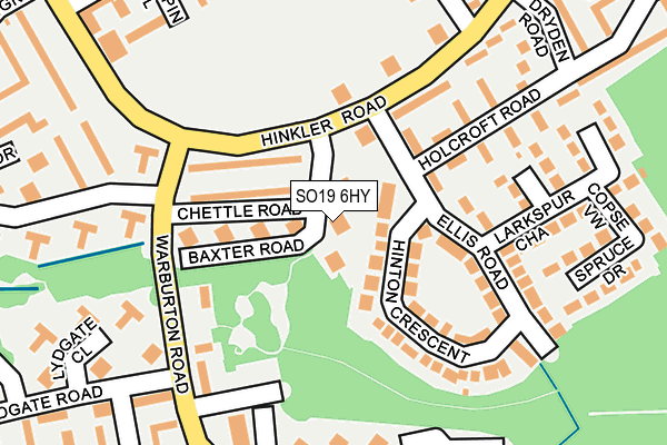 SO19 6HY map - OS OpenMap – Local (Ordnance Survey) SO19 6HY map - OS OpenMap – Local (Ordnance Survey)