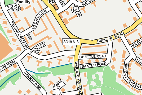 SO19 6JB map - OS OpenMap – Local (Ordnance Survey) SO19 6JB map - OS OpenMap – Local (Ordnance Survey)