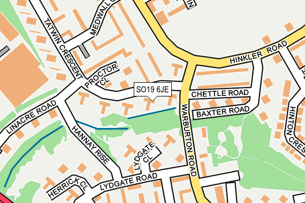SO19 6JE map - OS OpenMap – Local (Ordnance Survey) SO19 6JE map - OS OpenMap – Local (Ordnance Survey)