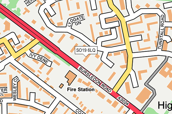 SO19 6LQ map - OS OpenMap – Local (Ordnance Survey)