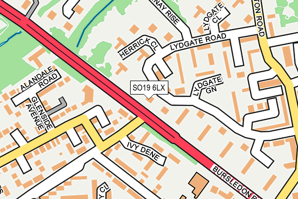 SO19 6LX map - OS OpenMap – Local (Ordnance Survey) SO19 6LX map - OS OpenMap – Local (Ordnance Survey)