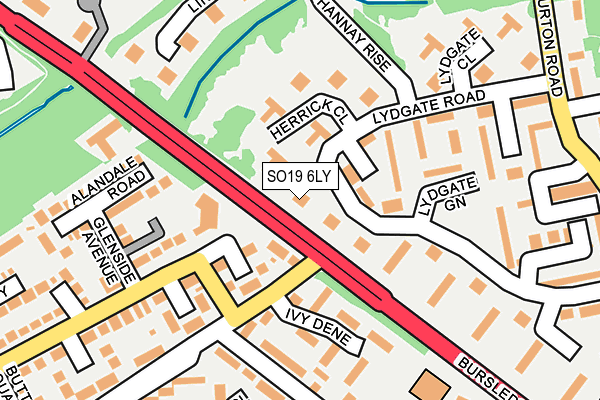 SO19 6LY map - OS OpenMap – Local (Ordnance Survey) SO19 6LY map - OS OpenMap – Local (Ordnance Survey)