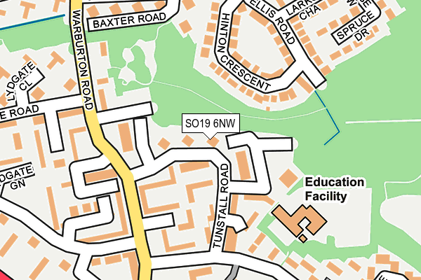 SO19 6NW map - OS OpenMap – Local (Ordnance Survey) SO19 6NW map - OS OpenMap – Local (Ordnance Survey)
