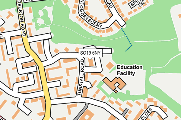 SO19 6NY map - OS OpenMap – Local (Ordnance Survey) SO19 6NY map - OS OpenMap – Local (Ordnance Survey)