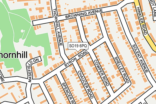 SO19 6PQ map - OS OpenMap – Local (Ordnance Survey) SO19 6PQ map - OS OpenMap – Local (Ordnance Survey)