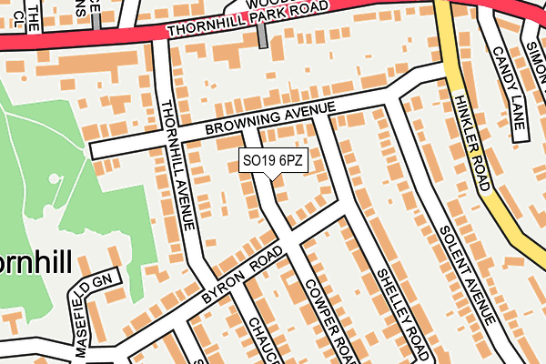 SO19 6PZ map - OS OpenMap – Local (Ordnance Survey) SO19 6PZ map - OS OpenMap – Local (Ordnance Survey)
