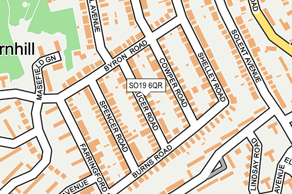 SO19 6QR map - OS OpenMap – Local (Ordnance Survey) SO19 6QR map - OS OpenMap – Local (Ordnance Survey)